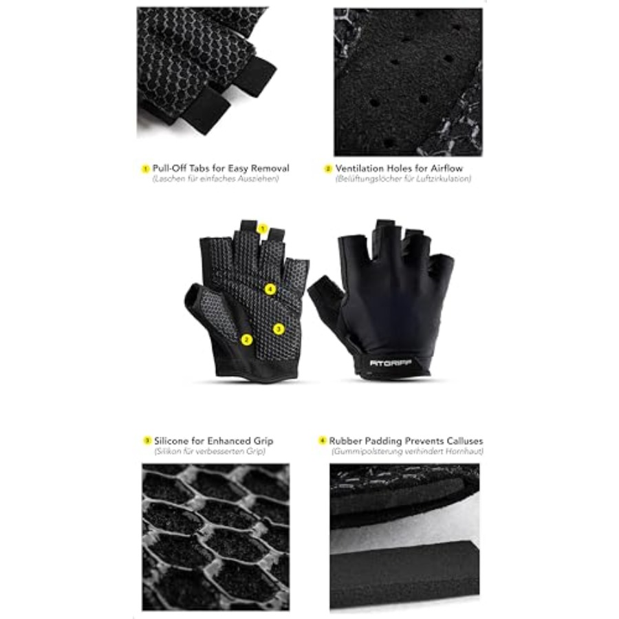 ®   남녀공용 패딩 운동 장갑 - 손가락 없는 헬스  - Weightlifting Gloves 리뷰 및 가격