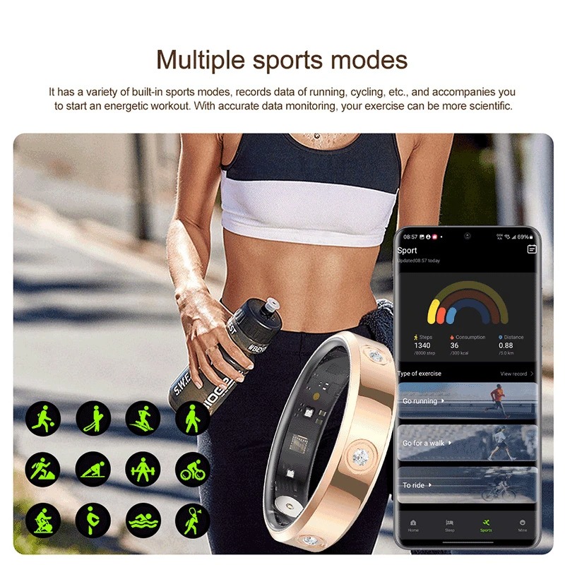 Xiaomi 스마트 링 여성 남성 슈퍼 좁은 심박수 건 - Gymnastic Ring 리뷰 및 가격