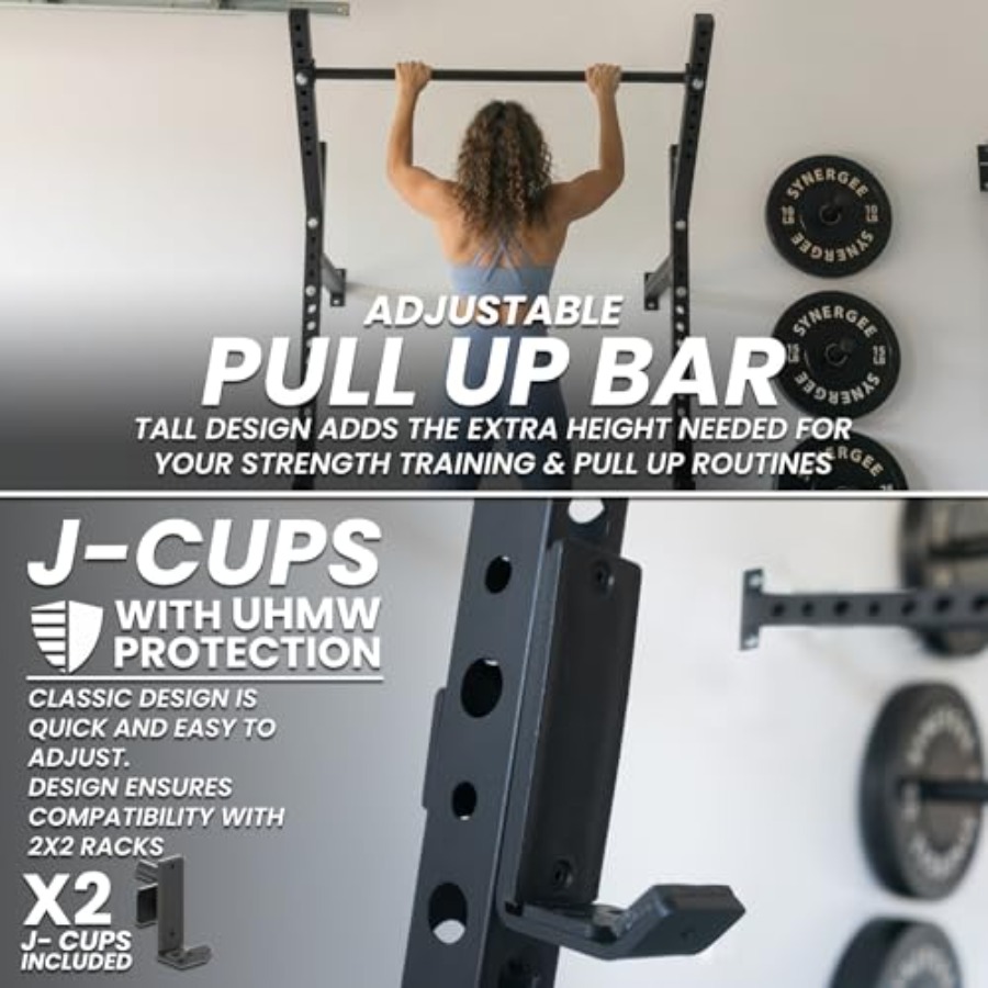 가정용 벽걸이 스쿼트 랙, 스틸 구조, 블랙 마감, 7 - Pull Up Bar 리뷰 및 가격