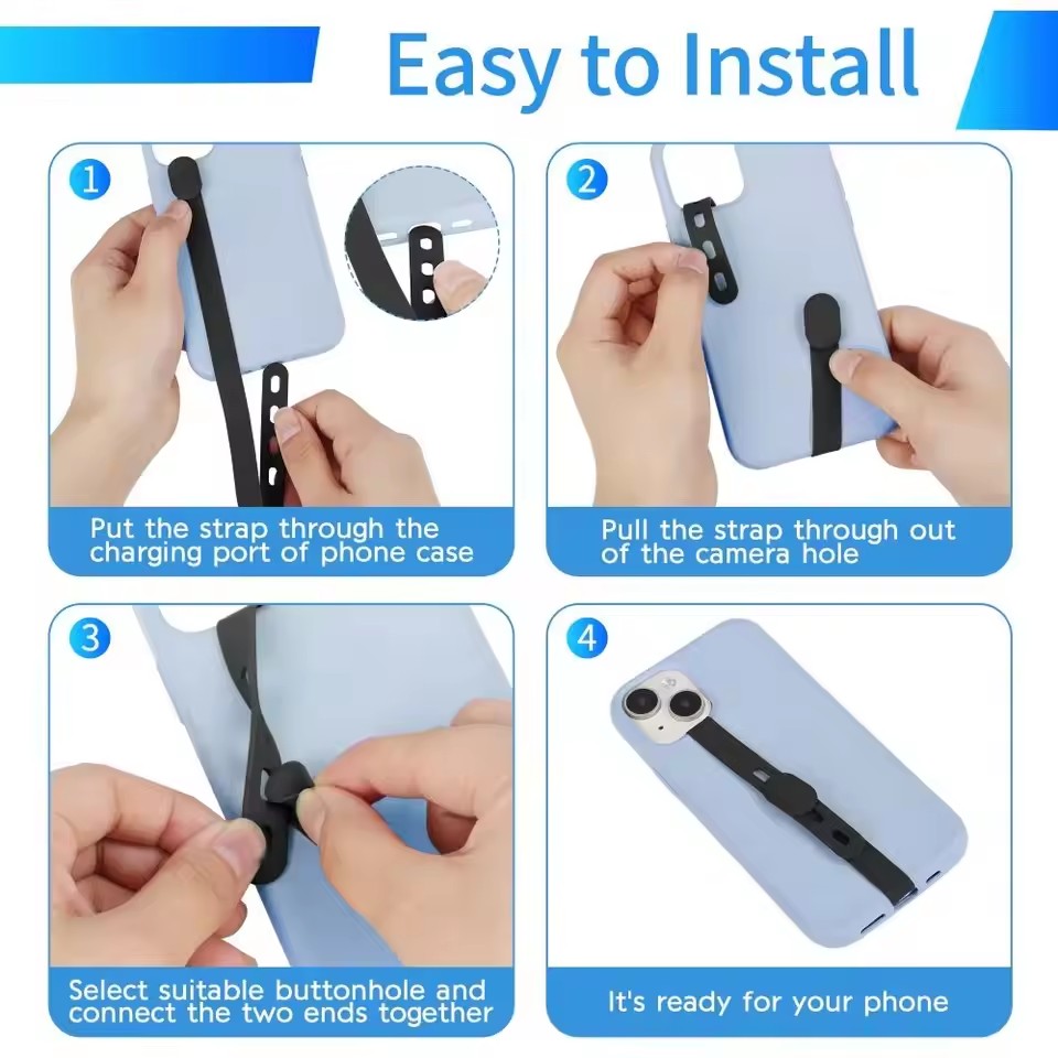 휴대용 실리콘 전화 스트랩 조정 가능한 분실 방지 전화 - Wrist Wraps 리뷰 및 가격