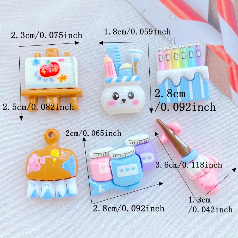 10Pcs 새로운 귀여운 수지 만화 코팅, 브러쉬 및  - Chalk Bag 리뷰 및 가격