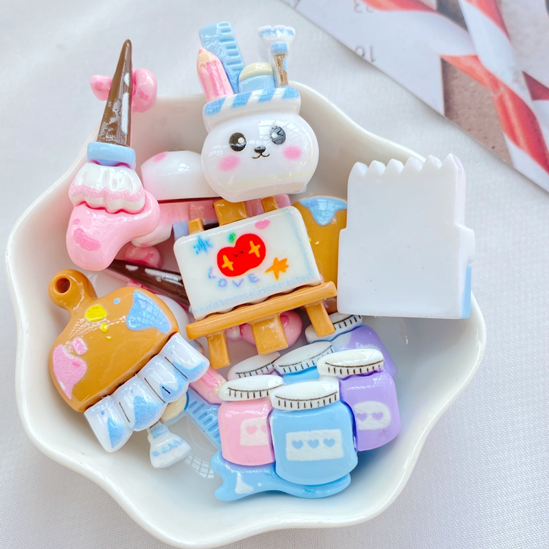 10Pcs 새로운 귀여운 수지 만화 코팅, 브러쉬 및  - Chalk Bag 리뷰 및 가격
