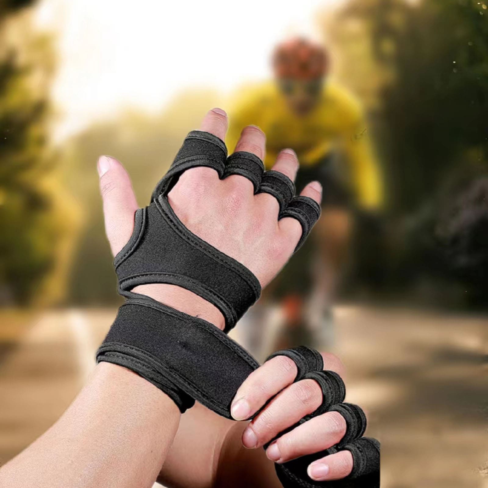 1 쌍 스포츠 크로스 트레이닝 사이클링 장갑 손목 지원 - Weightlifting Gloves 리뷰 및 가격