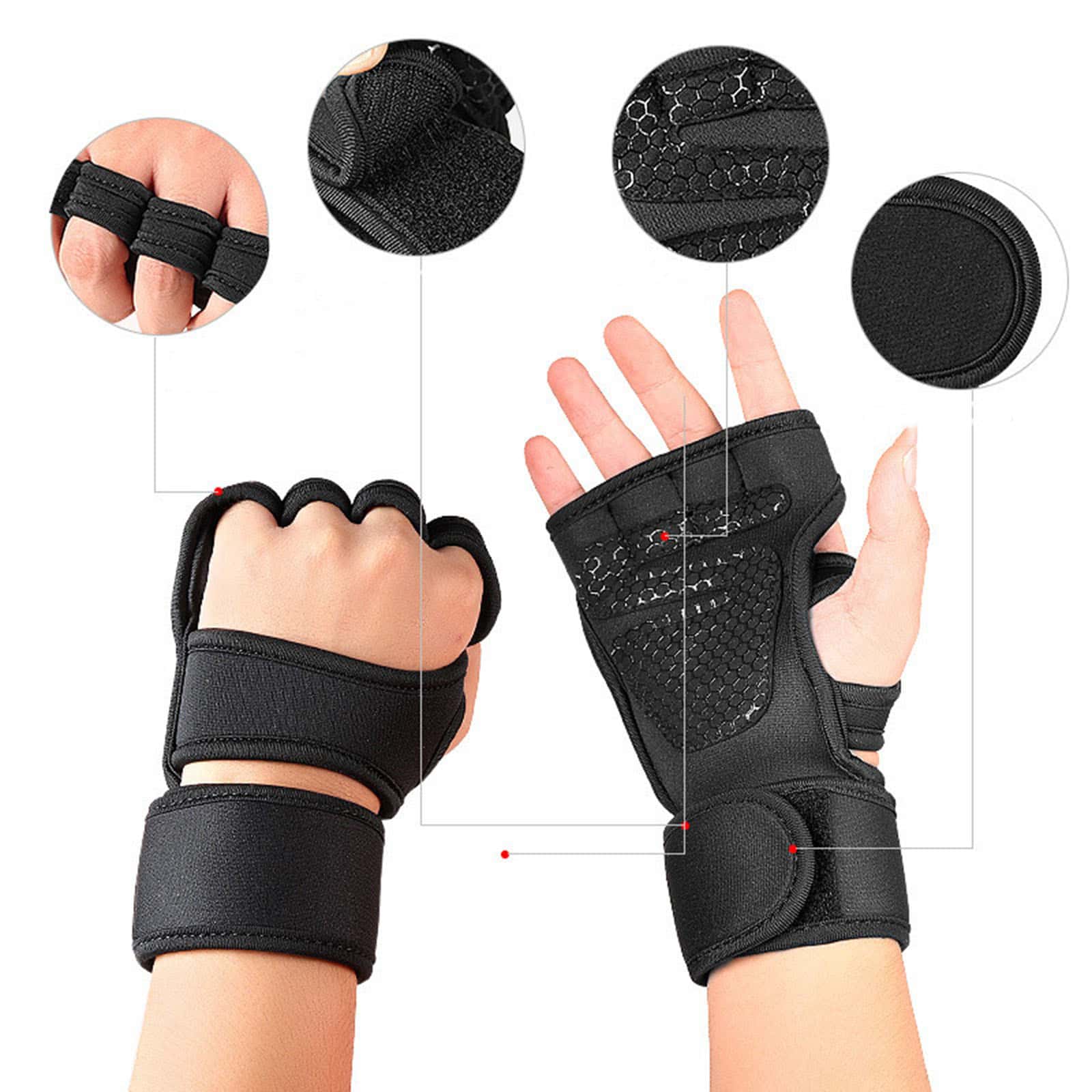 1 쌍 스포츠 크로스 트레이닝 사이클링 장갑 손목 지원 - Weightlifting Gloves 리뷰 및 가격