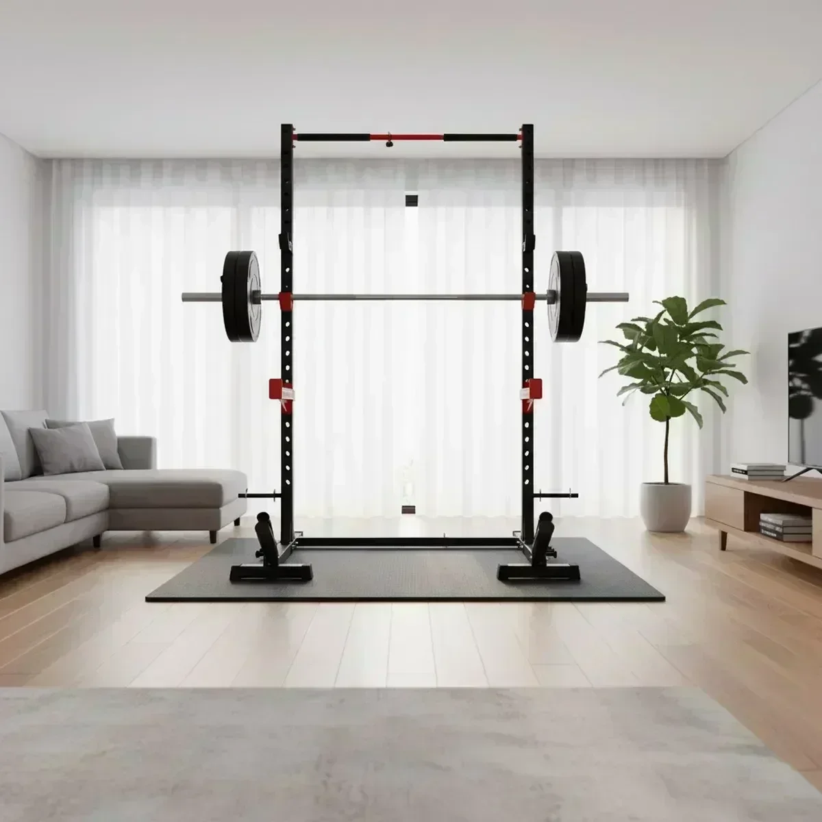 조절 가능한 홈짐 스쿼트 랙, 풀업 바 포함, 고중량  - Pull Up Bar 리뷰 및 가격