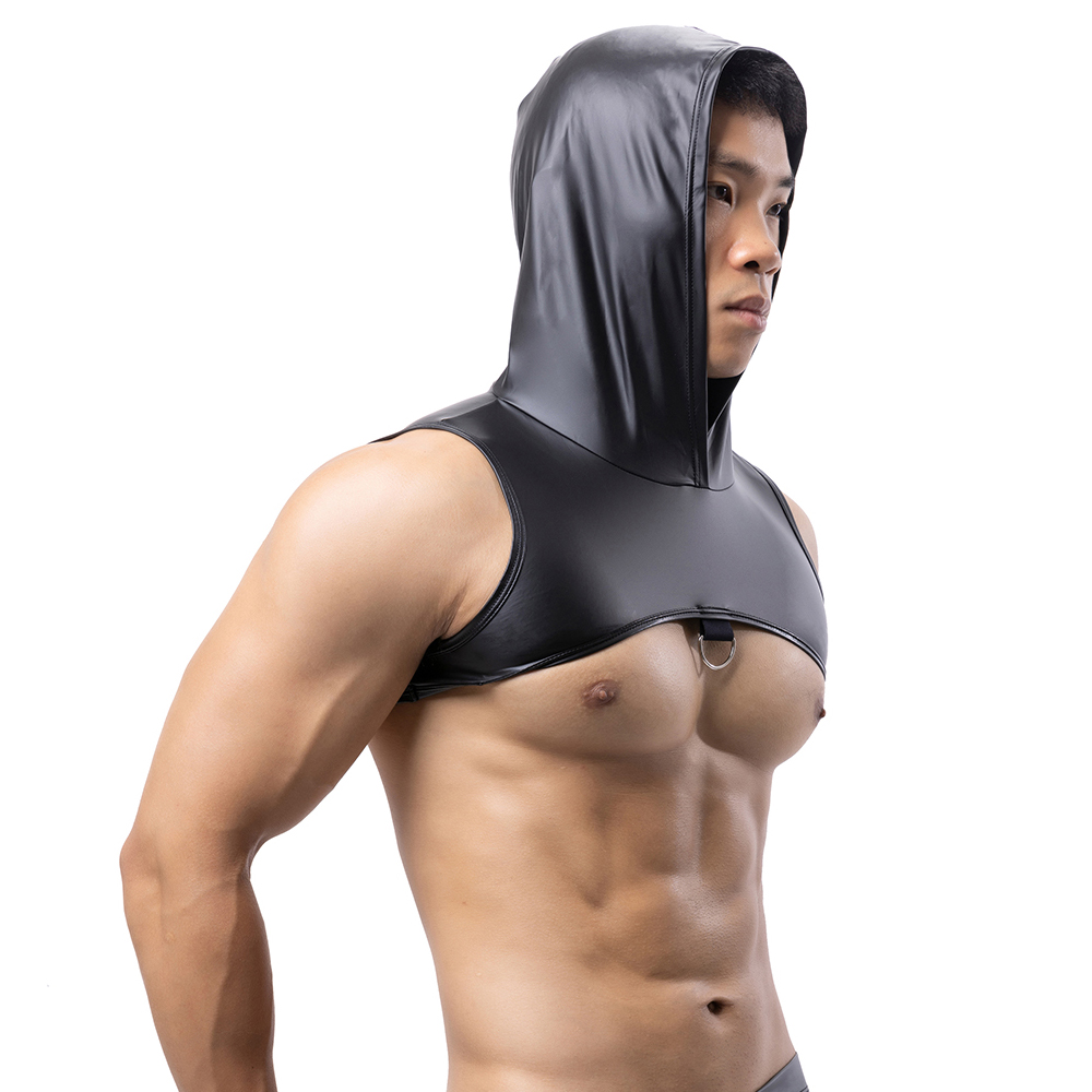 남성 가짜 가죽 후드 피트니스 탱크 탑 가슴 하네스 후 - Gymnastic Ring 리뷰 및 가격