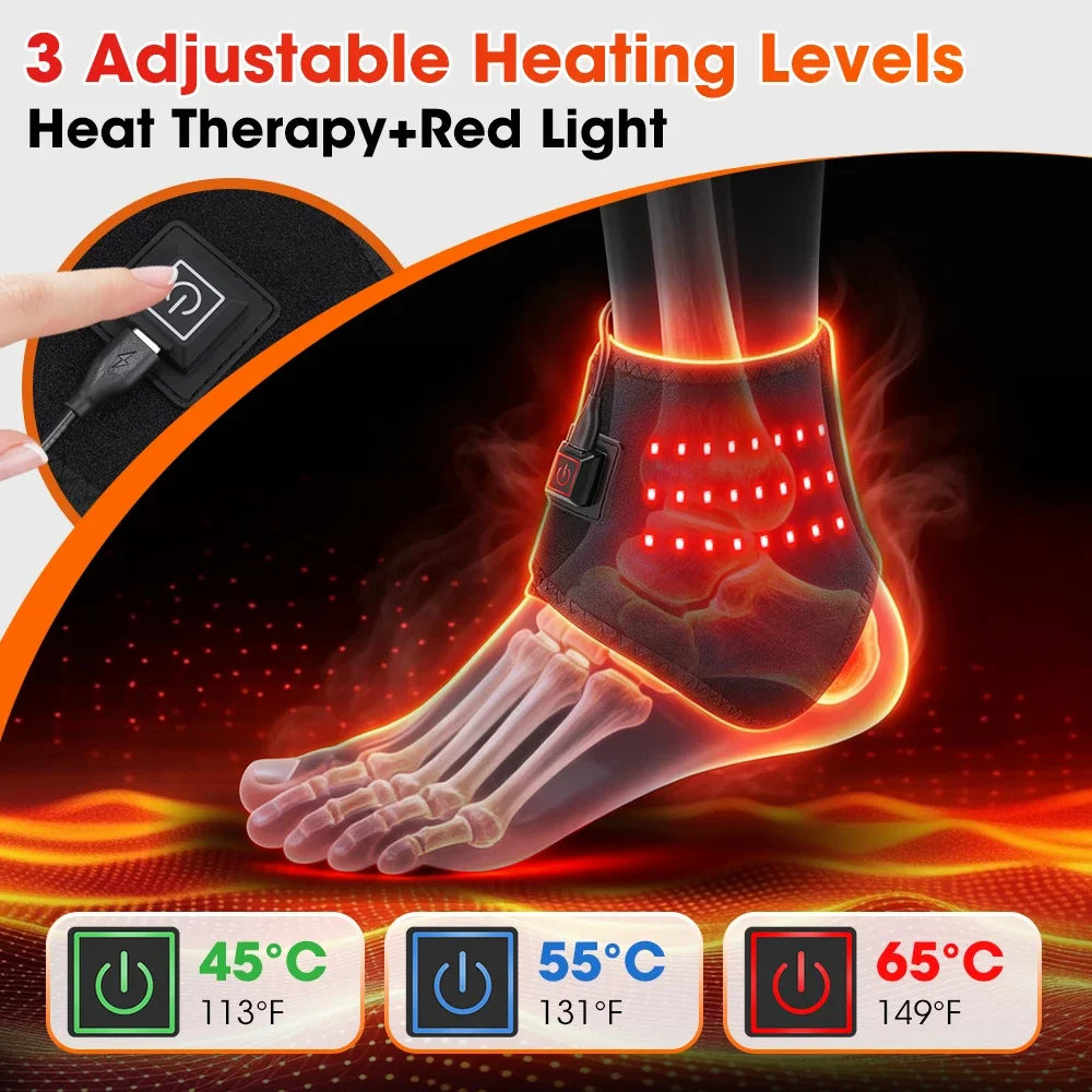 적색광 36개 LED 660nm가 장착된 발목 온열대, - Wrist Wraps 리뷰 및 가격