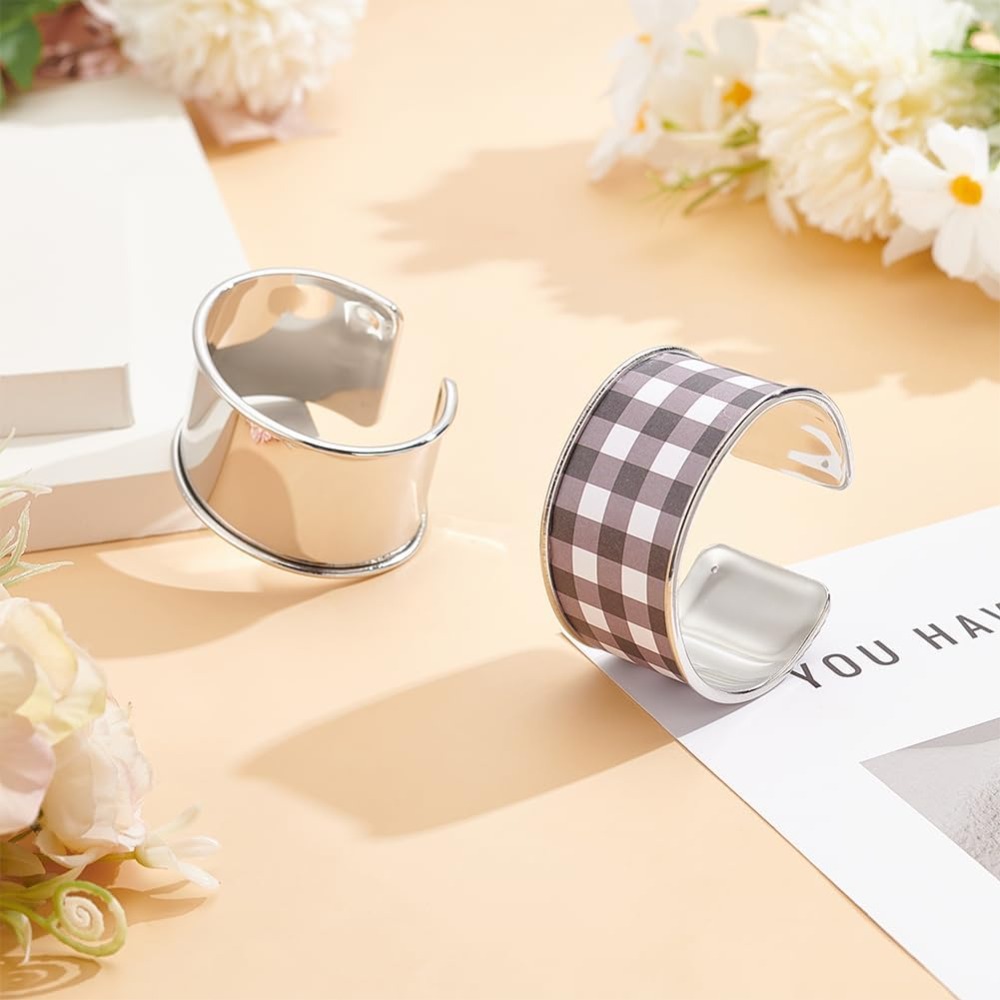 2pcs 플래티넘 그루브 Bangles 펑크 스타일 와 - Wrist Wraps 리뷰 및 가격