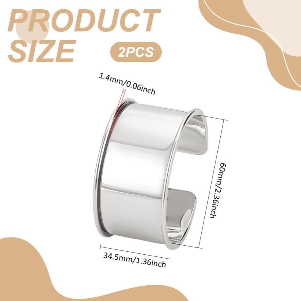 2pcs 플래티넘 그루브 Bangles 펑크 스타일 와 - Wrist Wraps 리뷰 및 가격